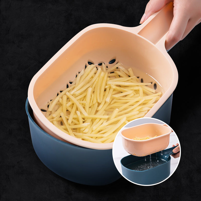 Multifunktionell Grönsaksskärare – Frukt- & Potatisskalare, Rivjärn och Slicer för Kök