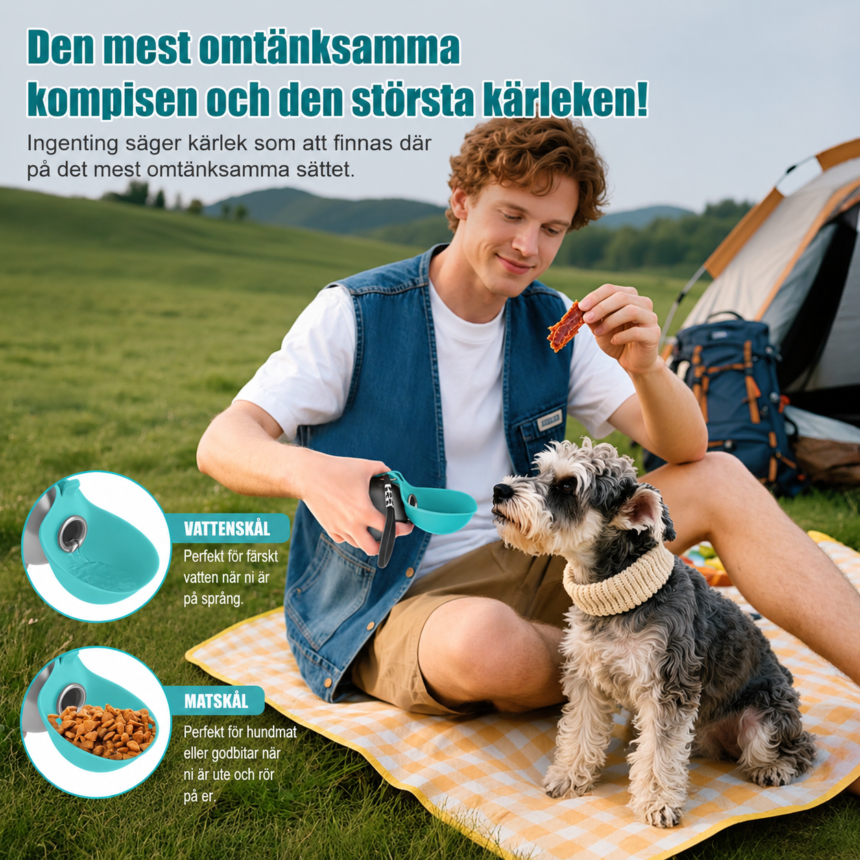 Spillfri Vattenflaska för Hund – Perfekt för Promenader och Vandring