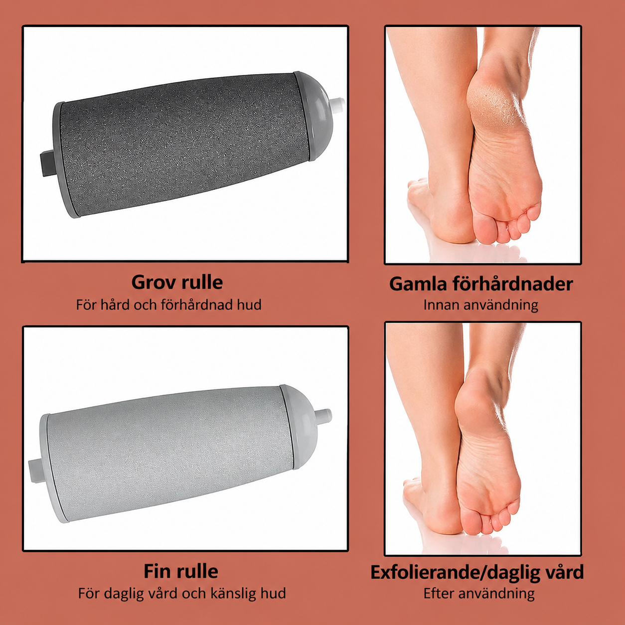Elektrisk Fotfil med USB-laddning och 2-stegs hastighetsjustering
