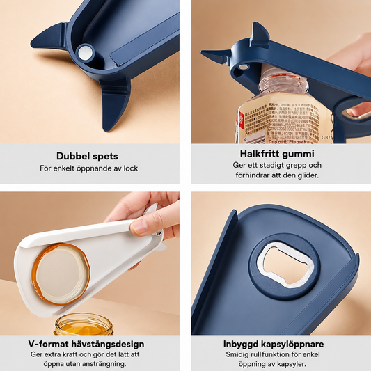 Ergonomisk Multifunktionsöppnare för Kök & Hem