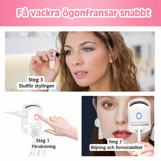Elektrisk ögonfransböjare med temperaturkontroll